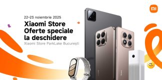 Xiaomi deschide primul magazin propriu din România, în incinta ParkLake, București, pe 22 noiembrie