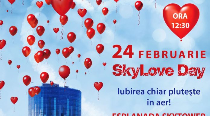 De Dragobete – SkyTower sărbătorește iubirea prin lansarea a 1.000 de baloane roșii biodegradabile
